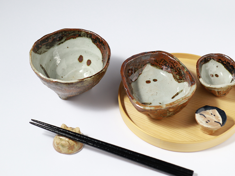鬼福 茶碗｜賎機焼（しずはたやき） - 匠宿オンラインストア