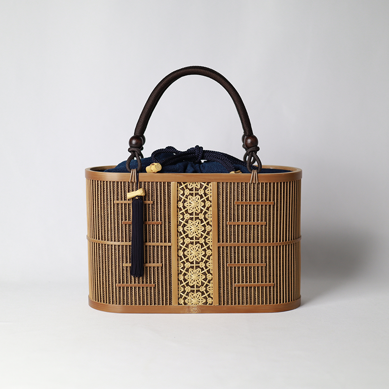 竹千筋　手提げ 葵（中）古代