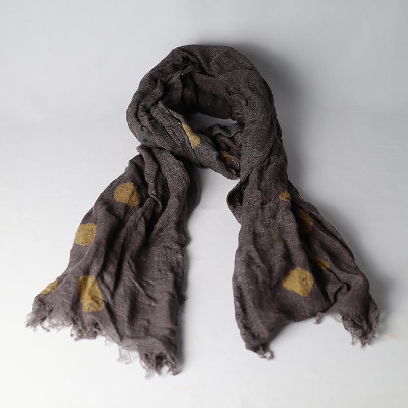 お茶染めストール　茶の実