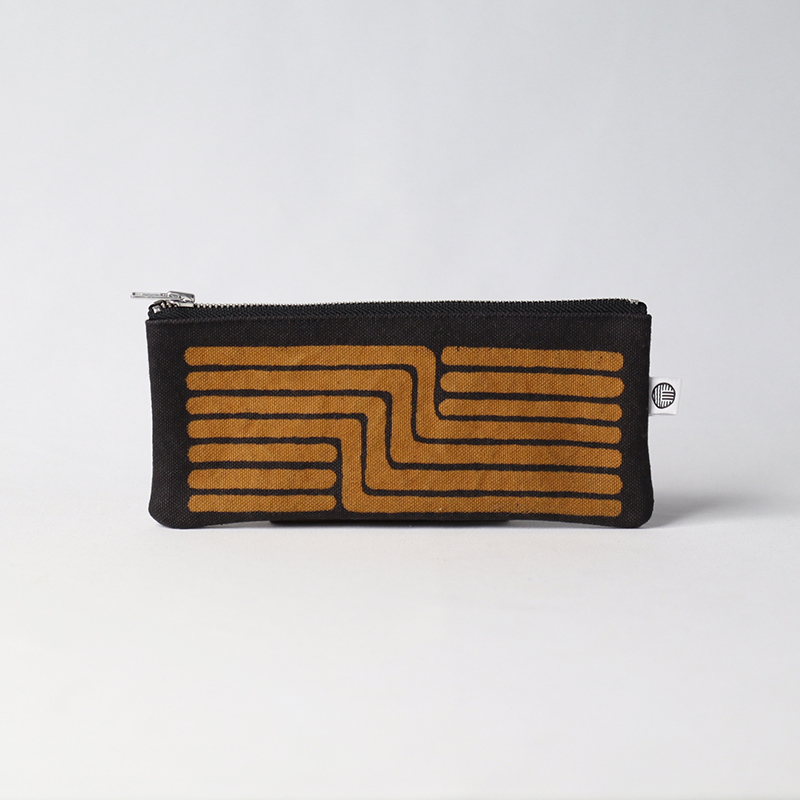 お茶染め　ポーチS　茶園俯瞰図