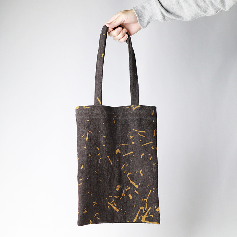 お茶染めトートバッグ　茶柱