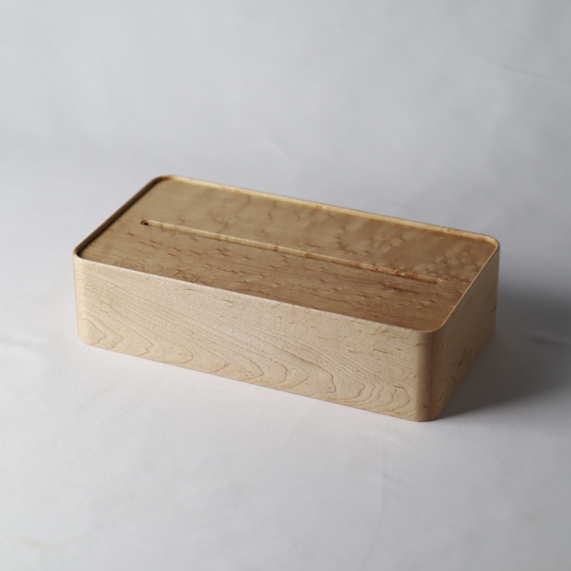 ティッシュケースBOX｜バーズアイメープル
