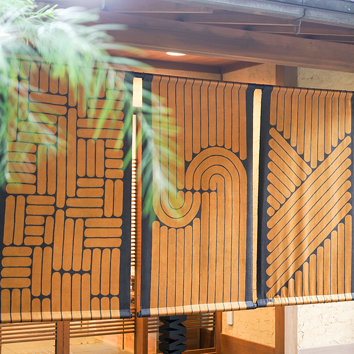 お茶染めタペストリー 正絹　茶園俯瞰図